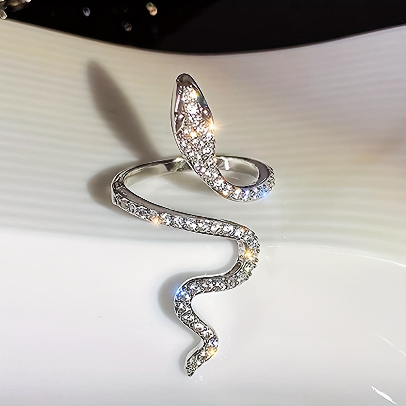 Vintage Snake Open Ring Gold Plated Women's Jewelry